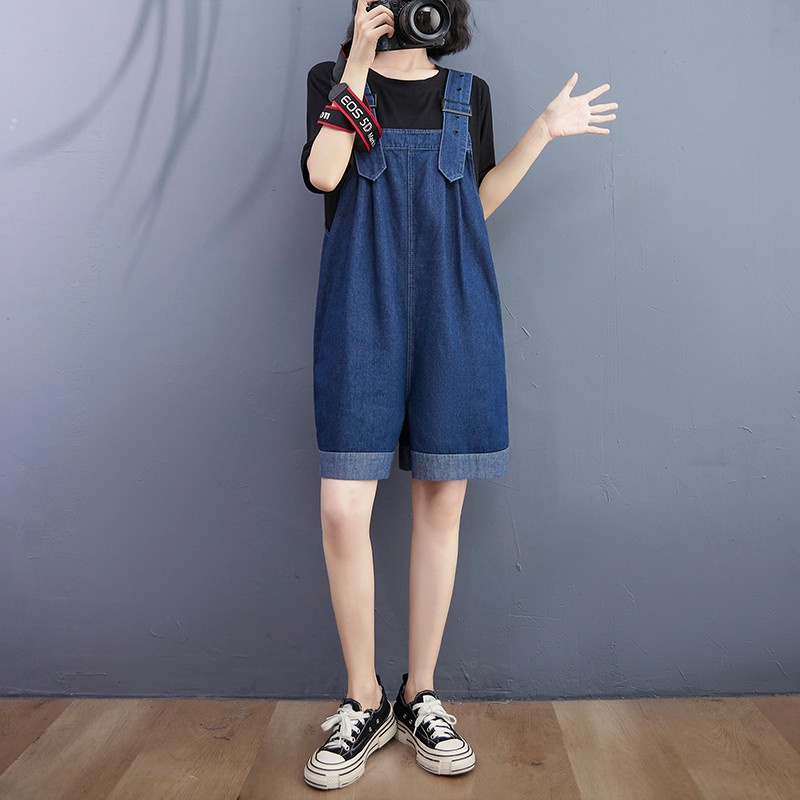 G46 quần short yếm big size freesize thoải mái rộng rãi phong cách Hàn Quốc trẻ trung thời trang