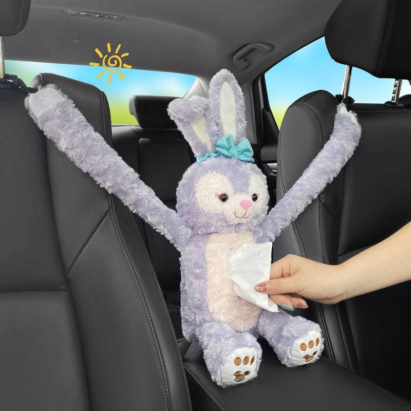 Hộp Đựng Khăn Giấy Hình Thỏ Stella Lou Dễ Thương Treo Xe Hơi