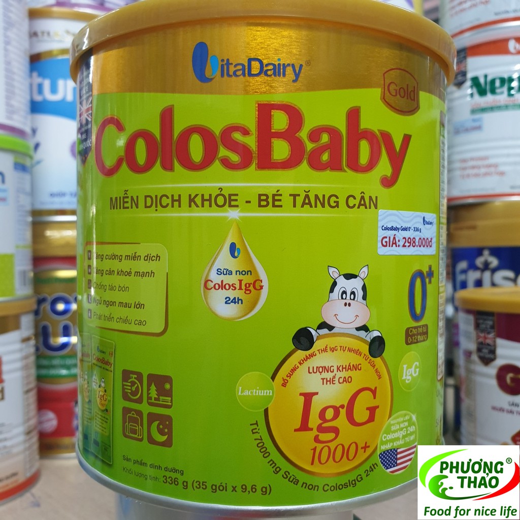 Sữa bột ColosBaby Gold 0+ 336g Dạng Gói _ Tiện Lợi Tiện lợi khi mẹ mới sinh, đi dã ngoại Date T2.2023