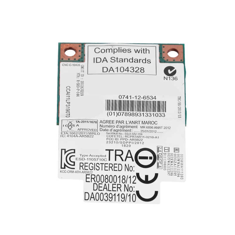 Card mạng Pci-E không dây 2.4g / 5ghz Ar5B22 300mbps Wifi nhỏ