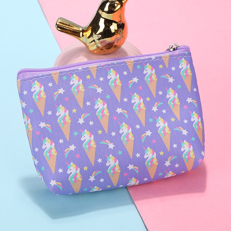 Ví đựng tiền xu vải canvas mini unicorn Pison - SP0632 - 1 cái