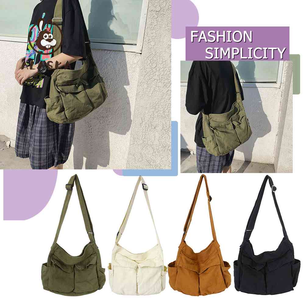 Túi Xách Canvas Cỡ Lớn Màu Sắc Đơn Giản Cho Nữ