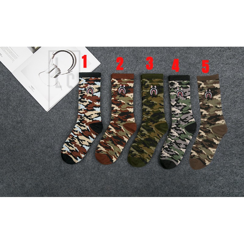 Tất Vớ bape cao cổ rằn ri [SHOPEE TRỢ GIÁ]