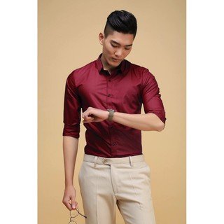 Áo sơ mi nam Hàn Quốc - Màu tím đậm