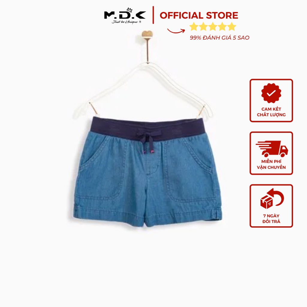 Quần short bé gái M.D.K - Pull On Shorts- Chambray M.D.K - năng động, cá tính