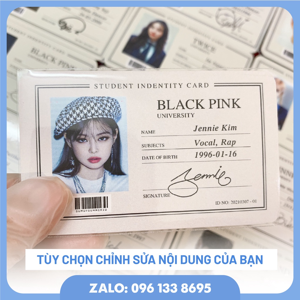 Sum.mer30 -  Card bo góc THẺ HỌC SINH BIAS Thiết kế theo yêu cầu 55x88mm