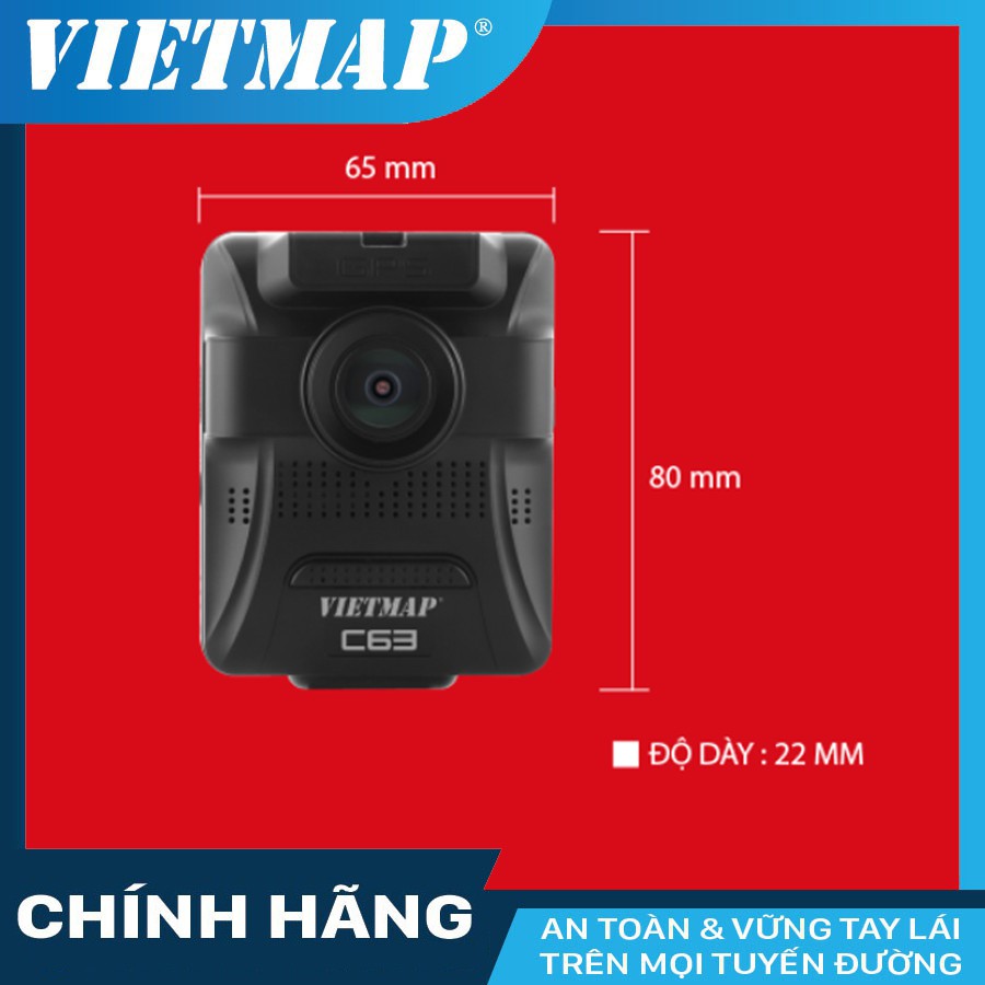 Camera hành trình VIETMAP C63 cho xe ô tô + thẻ nhớ 32/64GB Class 10 | BigBuy360 - bigbuy360.vn