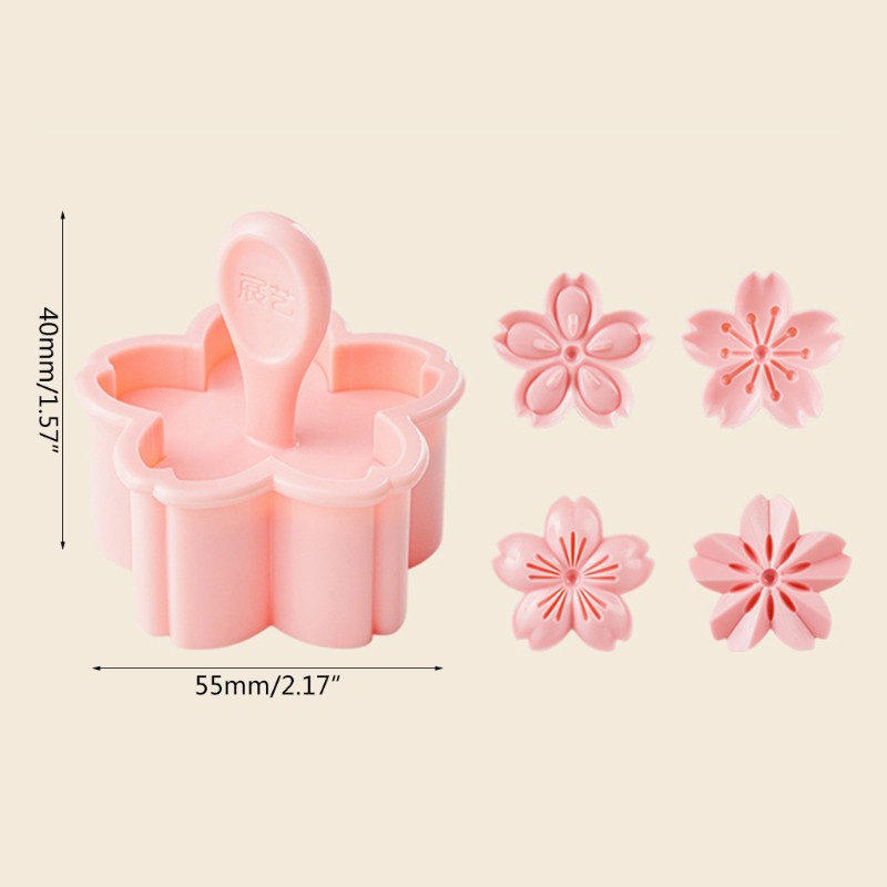 Bộ 5 Khuôn Cắt Bánh Quy Hình Hoa Anh Đào