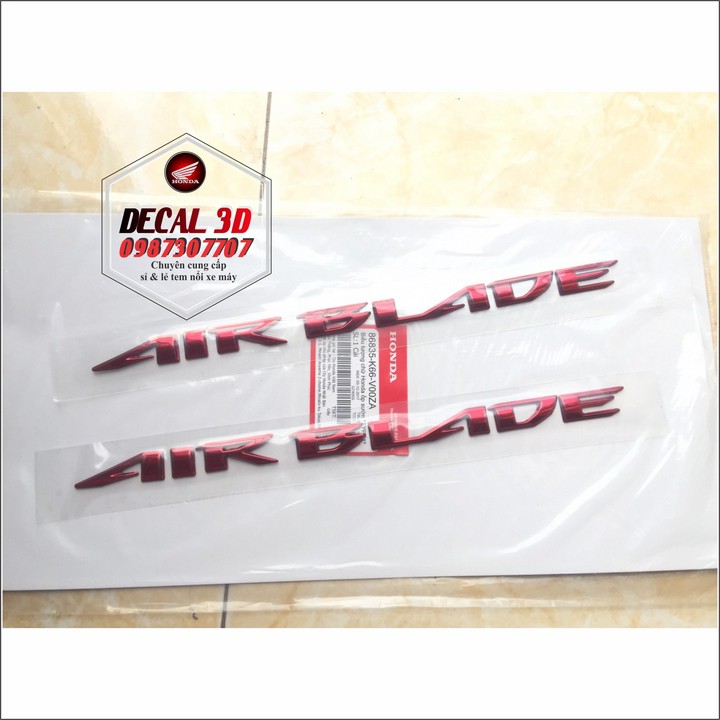 Tem chữ nỗi Air blade 2015 màu đỏ hàng zin cao cấp