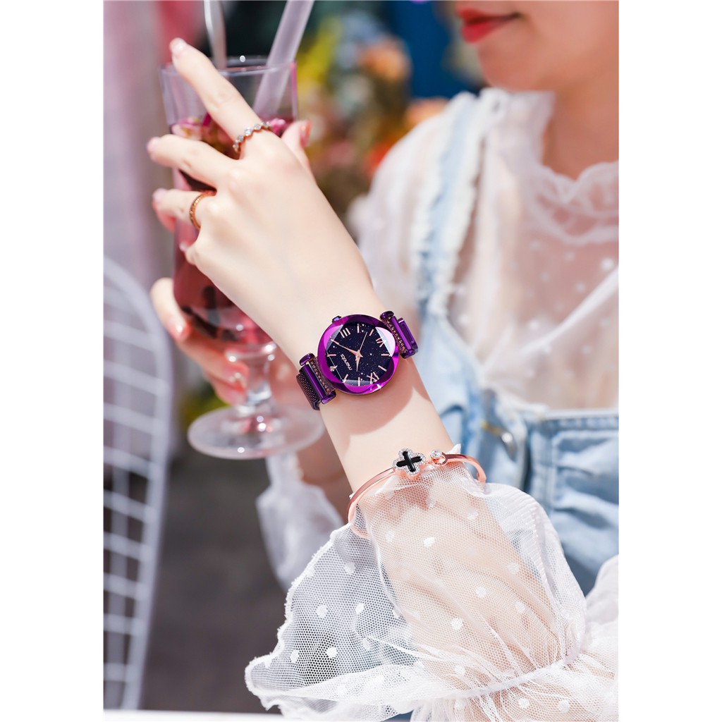 ( Tặng Lắc Tay) Đồng Hồ Nữ MASIYA Dây Lưới Nam Châm, Mặt Kim Sa, Khoá Nam Châm Thông Minh | BigBuy360 - bigbuy360.vn