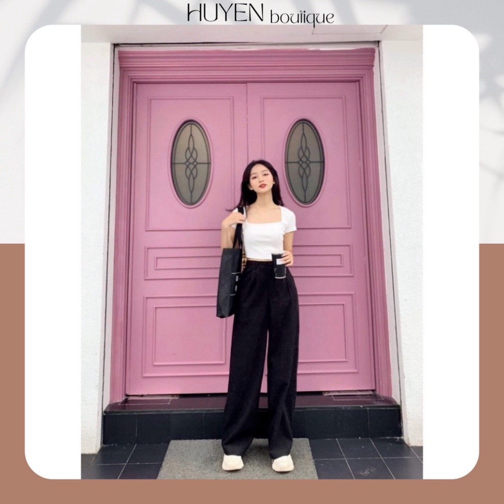 Quần Ống Rộng Lưng Cao, Dáng Suông Đứng Kiểu Culottes Ống Loe Phong Cách Hàn Quốc ZOZO Siêu Đẹp, Vải mềm dày dặn dài 100 | BigBuy360 - bigbuy360.vn