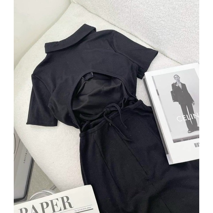 Đầm đen hở lưng Chitchitstore | BigBuy360 - bigbuy360.vn