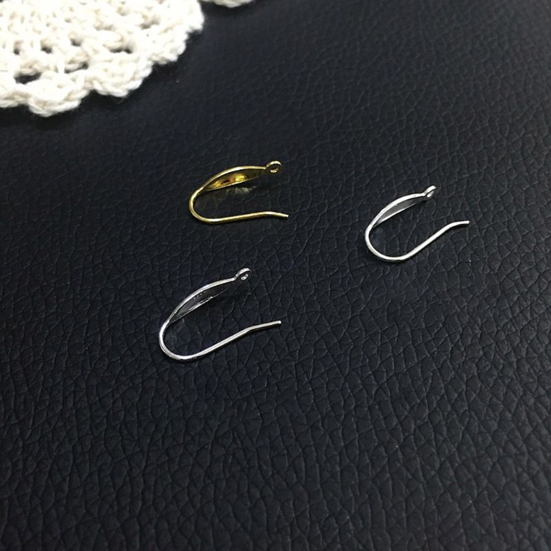 Sa 1 Cặp Bông Tai Móc Câu Hình Móc Câu Cá Màu Bạc Không Gây Dị Ứng