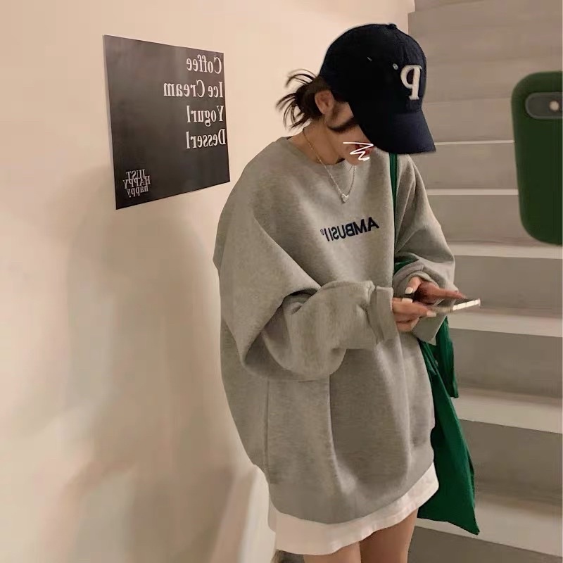 Áo Sweater AMBUSII Form Rộng Nam Nữ Unisex