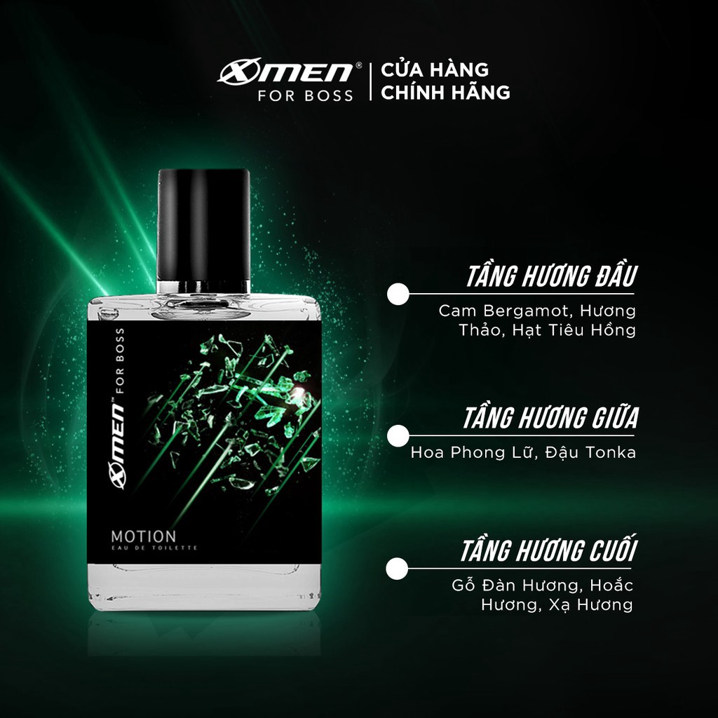 Nước hoa EDT X-Men for Boss Motion 49ml - Mùi hương năng động phóng khoáng