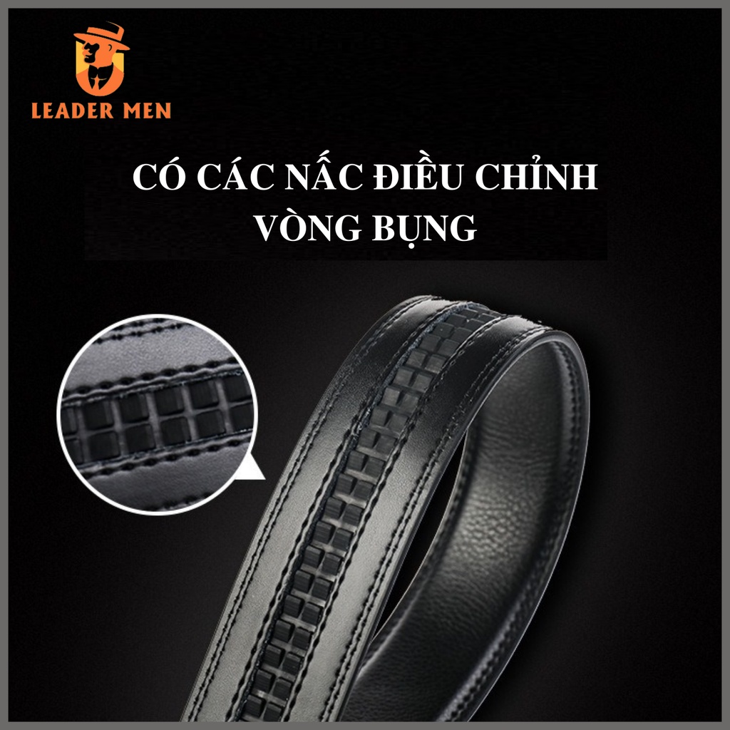 Thắt Lưng Da Nam LMEN-08 Chất Liệu Da Cao Cấp Khóa Tự Động - Dây Nịt Nam Thời Trang Kiểu Dáng Sang Trọng - LeaderMen