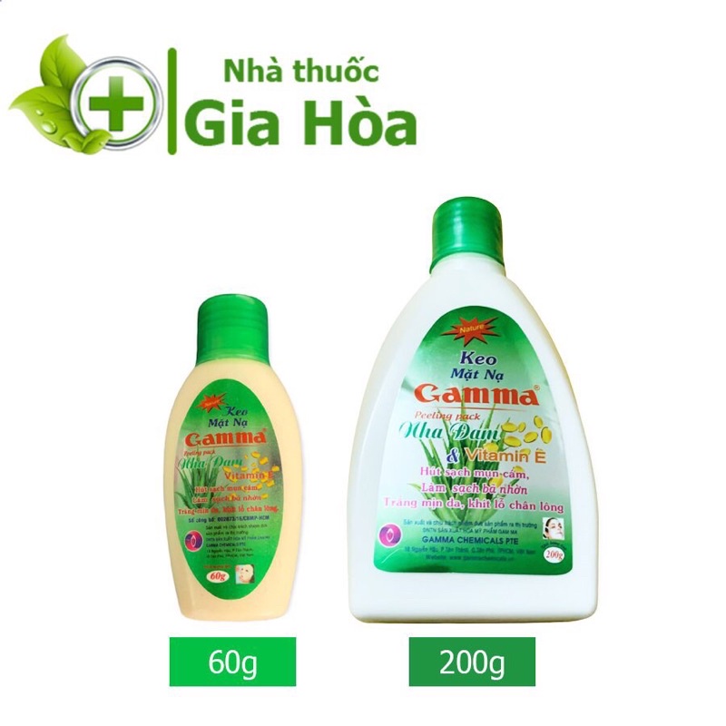 Gel lột mụn / keo dán mặt nạ lột mụn nha đam Gamma lấy sạch bụi bẩn, thông thoáng lỗ chân lông