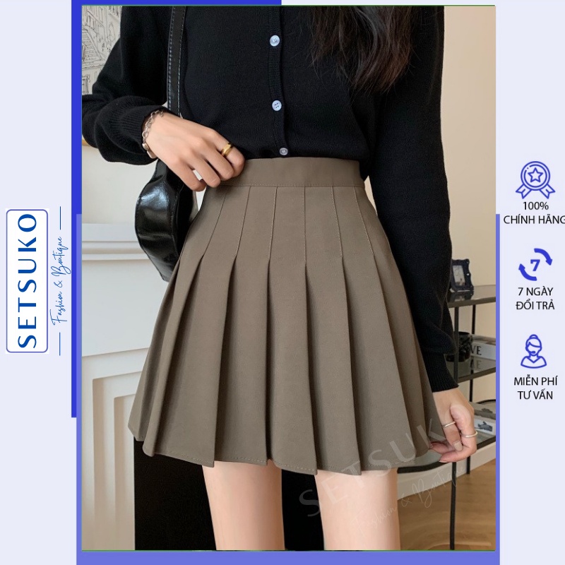Chân váy tennis xếp ly ngắn lưng cao công sở đẹp bigsize Setsuko CV001