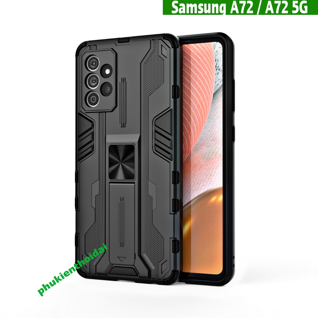 Ốp lưng Samsung A72 / A72 5G Iron Man Ver 3 chống sốc giá đỡ xem phim mặt lưng hút từ tính