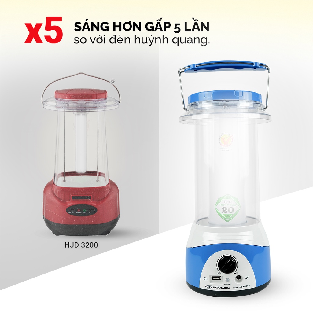 Đèn sạc tích điện đa năng Honjianda HJD-413 72 bóng LED siêu sáng