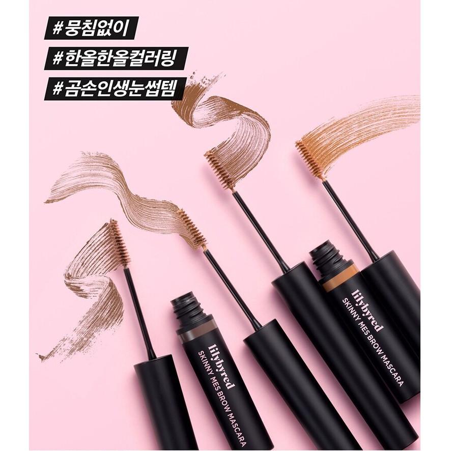 [ĐỌC KỸ MÔ TẢ] Mascara Chân Mày Lilybyred Skinny Mes Brow Mascara - màu nâu tây #1 Light Brown (Hàn quốc)