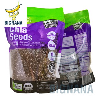 Hạt Chia Seed Úc Absolute Organic Gói 1kg Tốt Cho Mẹ Và Bé, Trí Não
