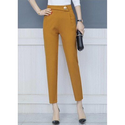 [ GOTI - Hình Thật Sản Phẩm] Quần Công Sở Nữ Dáng Baggy Kèm Phụ Kiện Tròn 3103