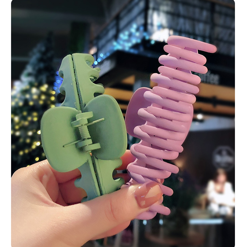 Kẹp tóc bằng nhựa acrylic màu sắc thời trang Hàn Quốc