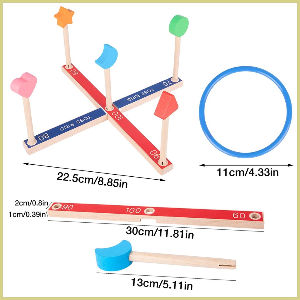 Bộ Trò Chơi Ném Vòng Ngoài Trời / Trong Nhà / Ngoài Trời Siêu Bền Vui Nhộn Cho Người Lớn Và Trẻ Em