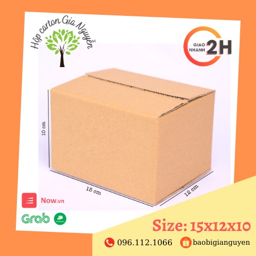 20 hộp carton 15x12x10 thùng bìa cứng gói hàng mỹ phẩm, đồ trang trí Gia Nguyễn