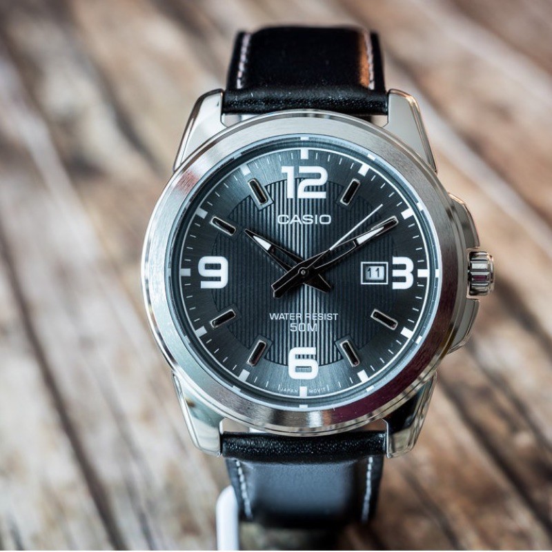 Đồng hồ nam dây da Casio chính hãng Anh Khuê MTP-1314L-8AVDF