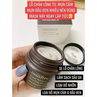 Mặt Nạ đất sét Tro Núi Lửa Innisfree Volcanic Pore Clay Mask 2X 100ml