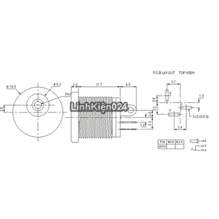Giắc DC Jack DC 5.5x2.1 Có Ốc Vặn