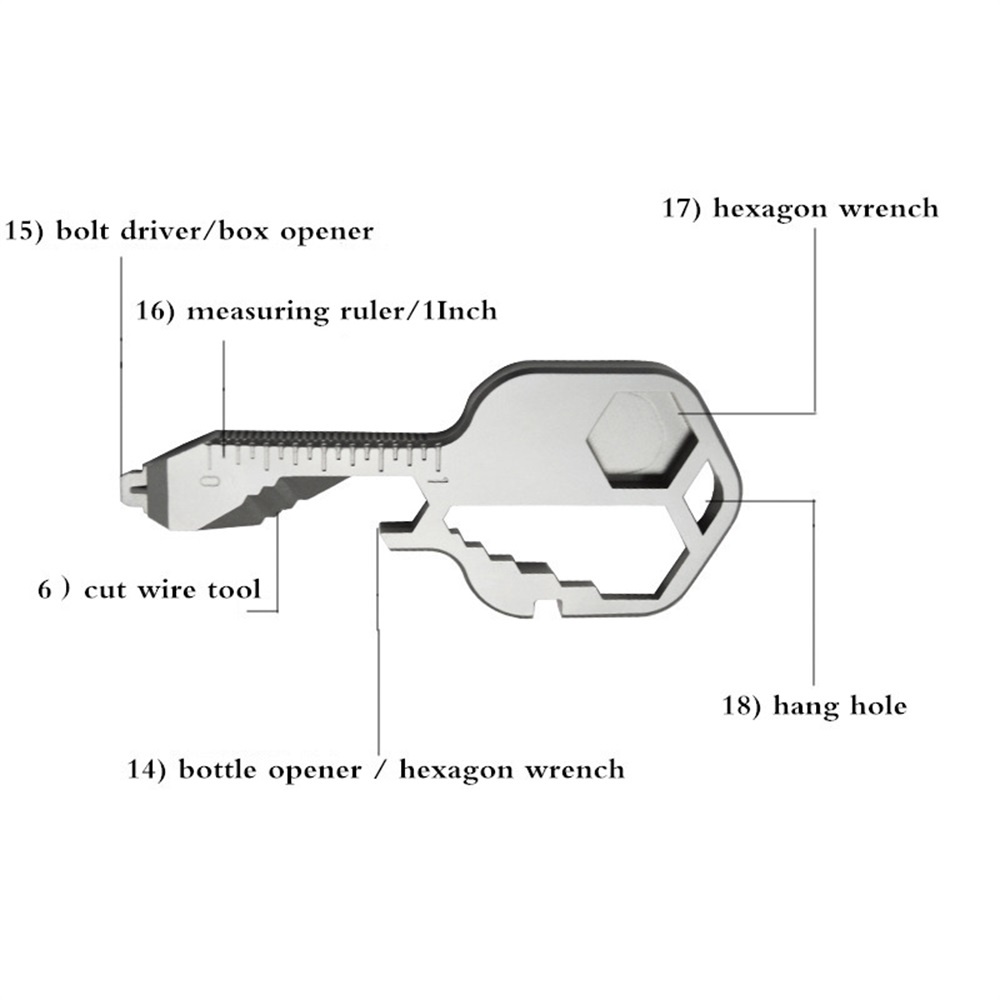 AIDEEPEN Chìa Khóa Cờ Lê Đa Năng 24 Trong 1 Có Kẹp Đo Lường Dùng Để Sửa Chữa