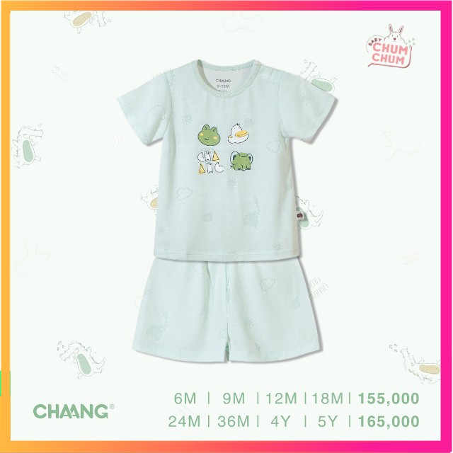 Set Bộ Cộc Cotton Cúc Vai Cho Bé Lake Xanh Chaang Babychumchum 3 Tháng-5 Tuổi