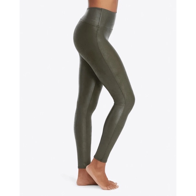 Quần legging giả da xuất khẩu xịn màu oliver