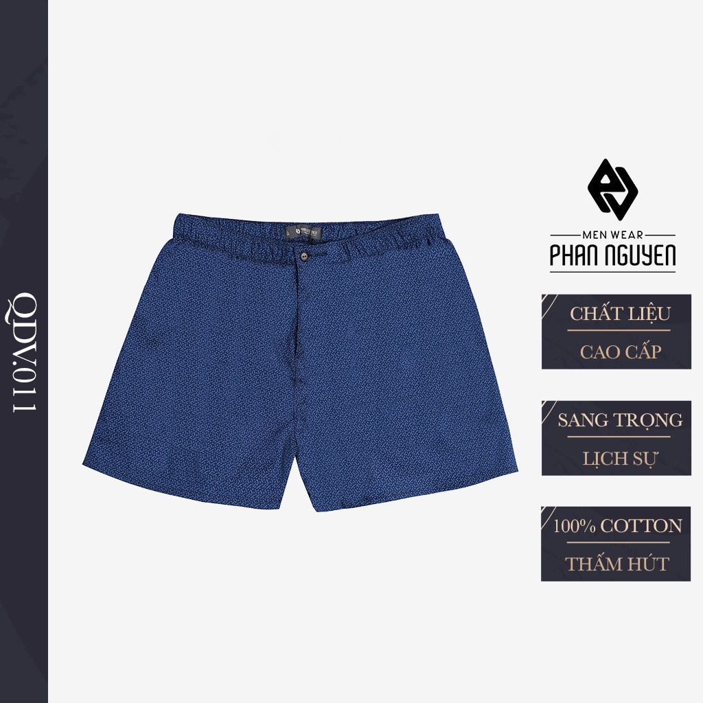 Quần Đùi Nam PHAN NGUYỄN Họa Tiết Đẹp Mắt, Chất Vải Cotton Mát Nhẹ, Thấm Hút Tốt QDV.011