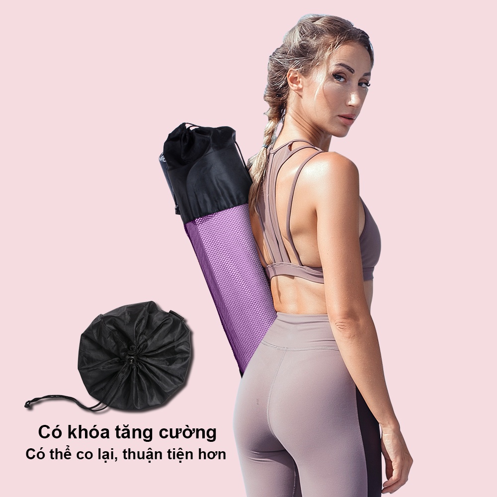 OneTwoFit thiện với môi trường Thảm Tập Yoga Định Tuyến TPE cao cấp tặng kèm túi đựng - 2 Lớp Chống Trượt