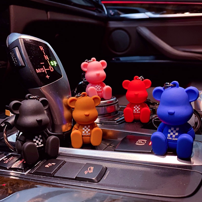 Móc khóa gấu bearbrick ngồi dễ thương nhiều màu sắc dùng làm móc túi balo túi xách quà tặng bạn bè người thân -TH20