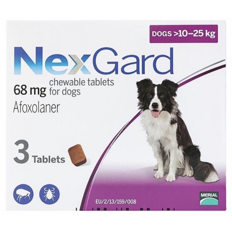 1 Viên nhai NEXGARD 10-25kg loại bỏ ve, ghẻ, bọ chét