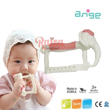 (Hàng Mới Về) Găng Tay Gặm Nướu Ange Hình Chú Voi 3d Bằng Silicon 100% Không Chứa Bpa Silicone