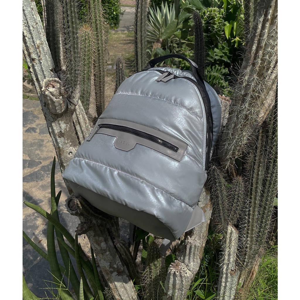 KSOUL Balo Cowspace Backpack Màu Xám Da Pu x Polyester