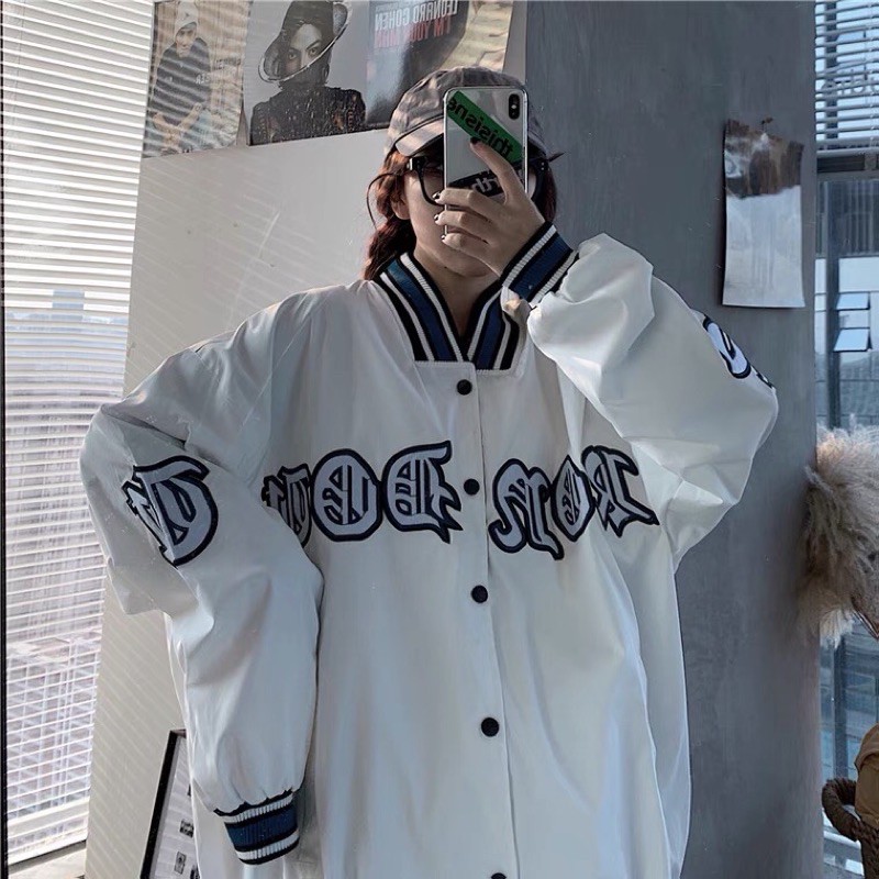 Áo khoác bomber jackets unisex nam nữ ngầu vintage | BigBuy360 - bigbuy360.vn