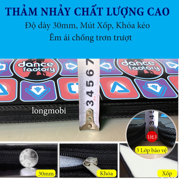 Thảm nhảy thông minh Audition HDMI, 2 tay cầm không dây, Hỗ Trợ Game Vận Động Moden Mới Nhất