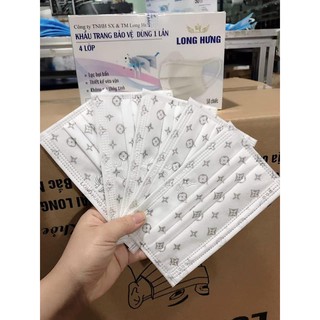 (Hộp 50 Chiếc) Khẩu Trang Y Tế 4 Lớp Chính Hãng Công Ty