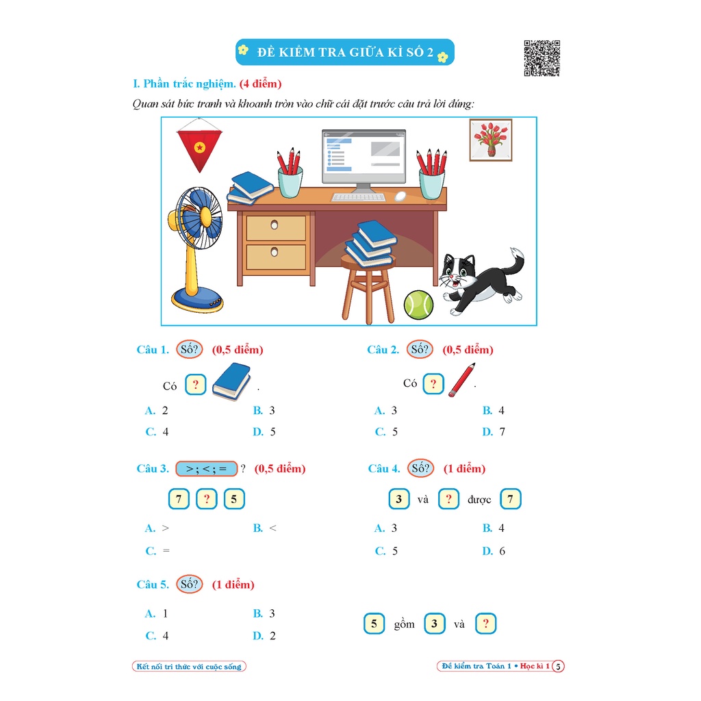 Sách - Combo Đề Kiểm Tra Toán và Tiềng Việt Lớp 1 - Kết Nối Tri Thức Với Cuộc Sống - Cả năm (4 cuốn)