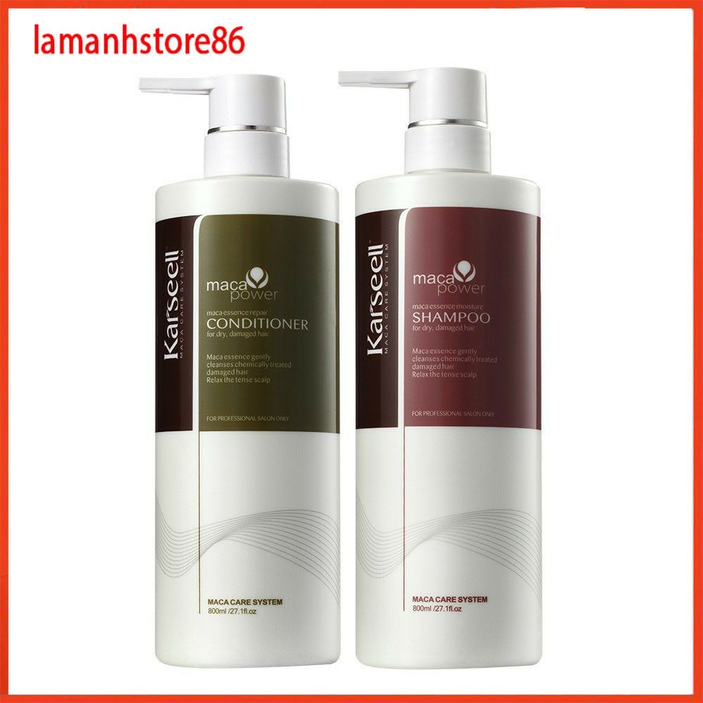 Dầu gội Collagen Karseell Maca phục hồi tóc hư tổn khô sơ kiềm dầu sạch gàu, cặp gội xả chính hãng 500ml – 800ml