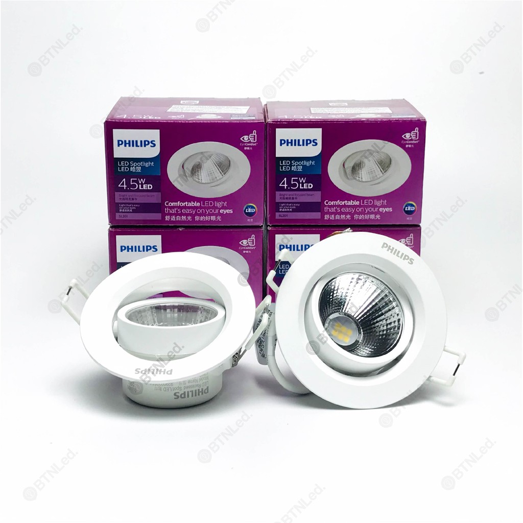 Bộ đèn LED PHILIPS Âm Trần Chiếu Điểm SL201 - [HÀNG CHÍNH HÃNG] - Thay đổi góc chiếu linh hoạt theo 1 trục