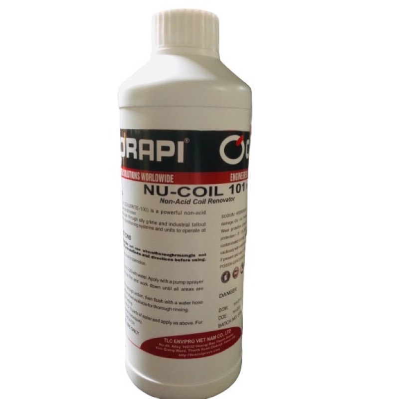 NU-COIL 101 Dung dịch tẩy rửa điều hoà -hàng gia đình (Lọ 1Lit)