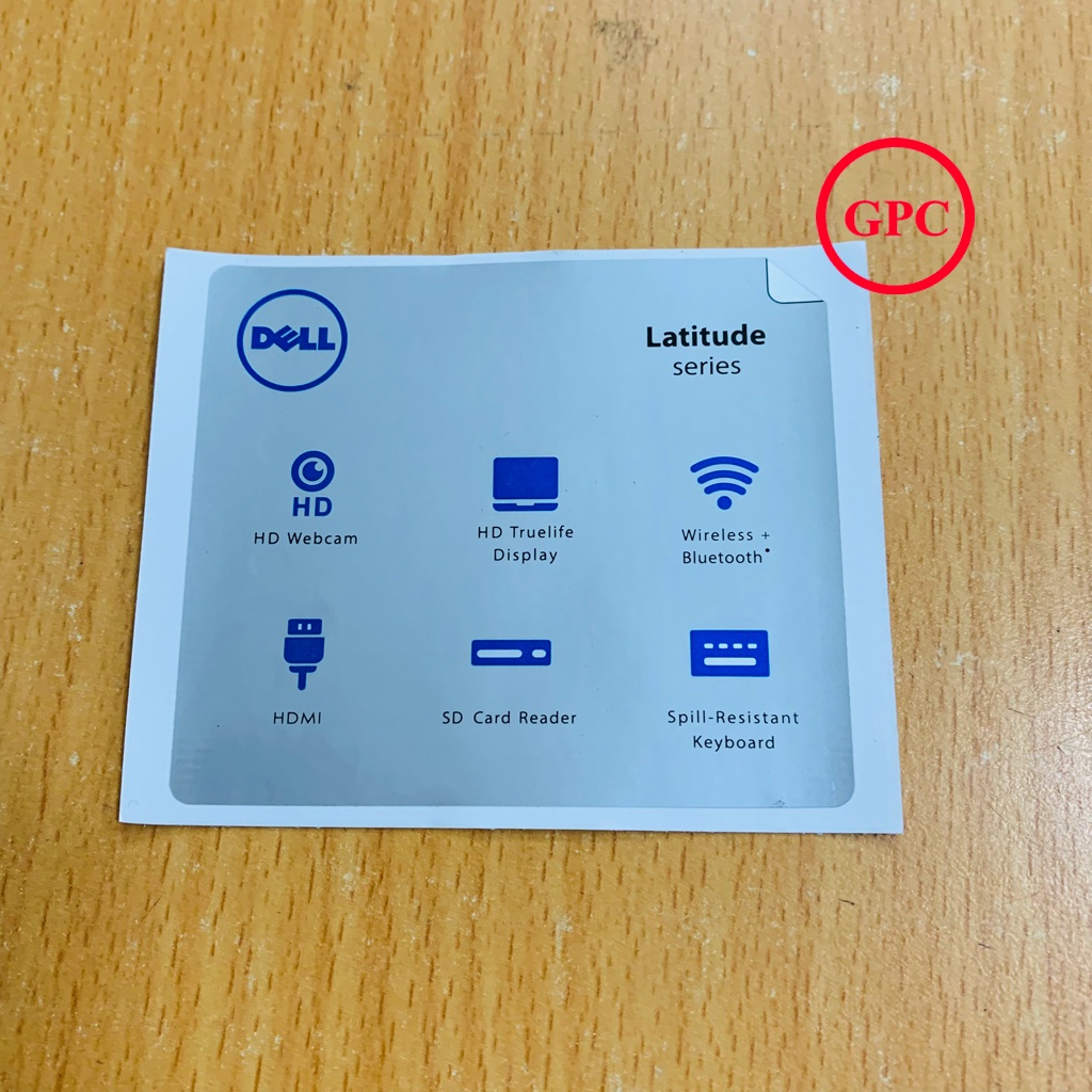 Nhãn Dán Dell Latitude - màu Trắng